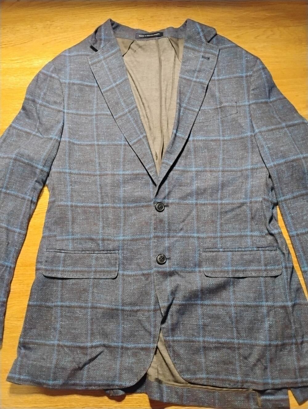 Joseph Abboud Heritage 42 Gray Glen Plaid Super 110’s DBL Vent Blazer